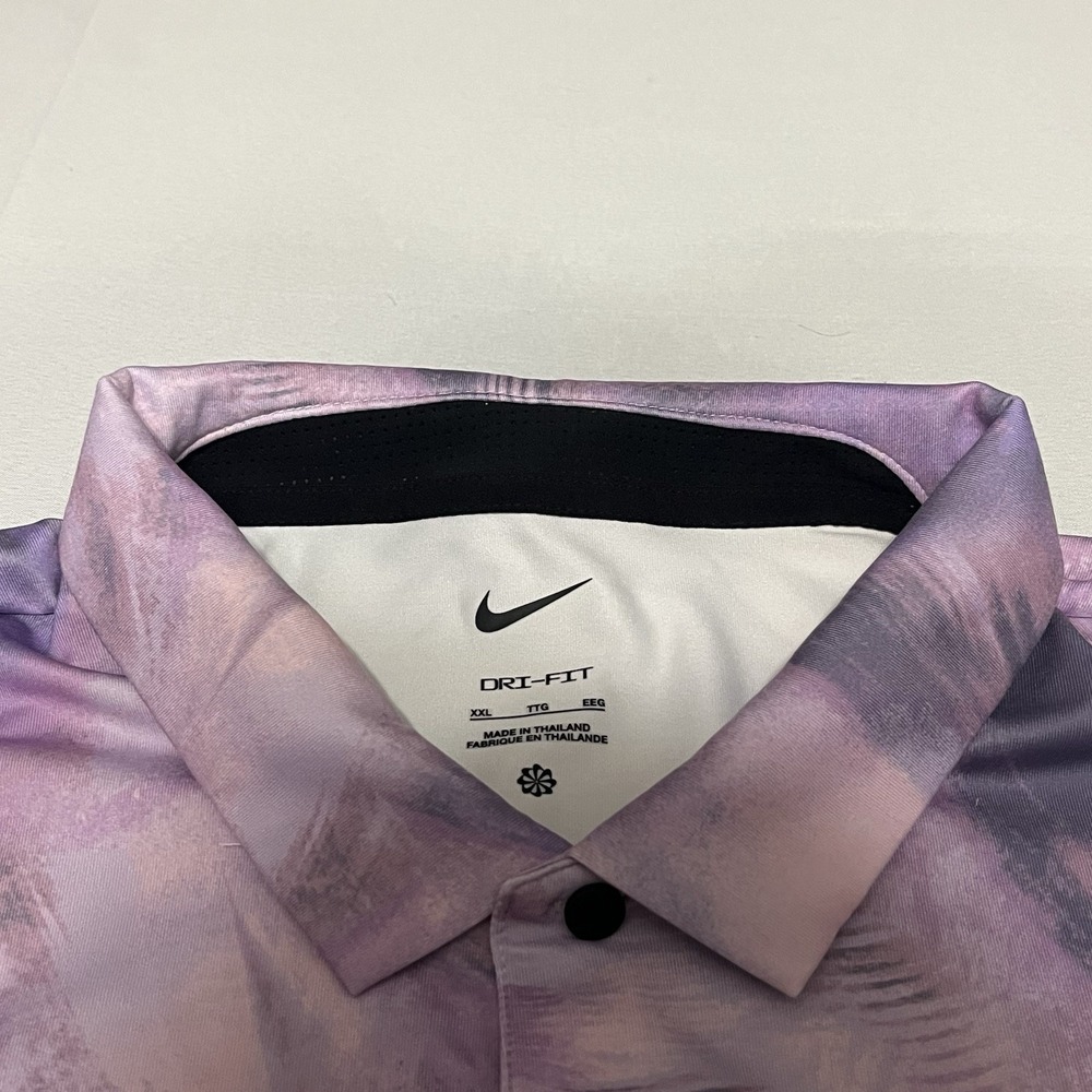 Nike Dri-Fit Tour Ombre Golf Polo Shirt Men's 2XL Purple Daybreak Performance - Picture 4 of 7